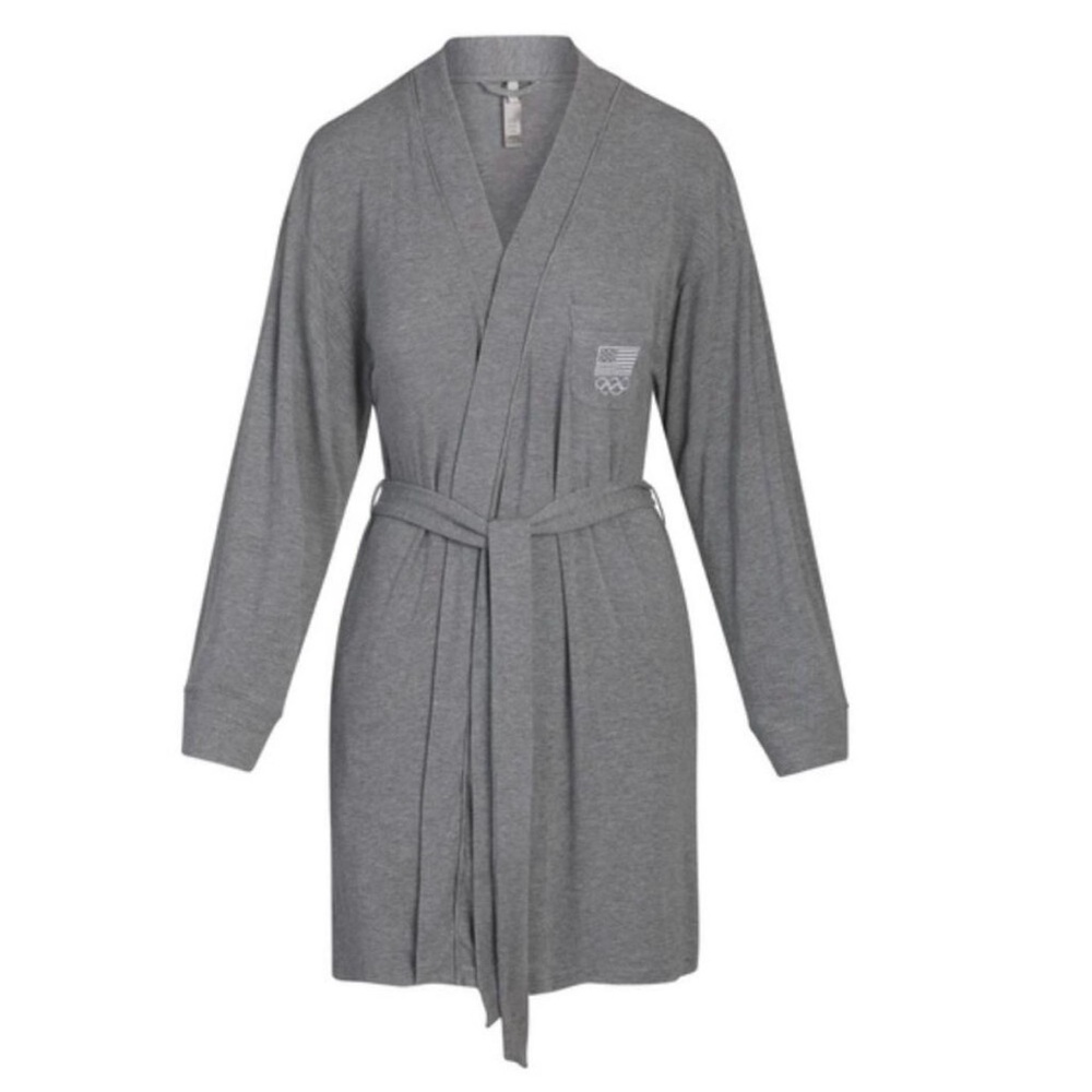 🇺🇸 TEAM USA Heather Gray Lounge Robe | XS 🌟